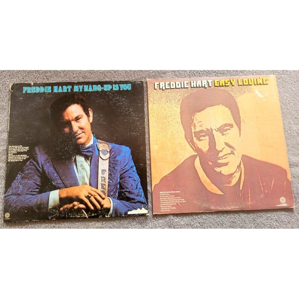 Freddie Hart My Hang Up Is You & Easy Loving LP Vinyl Record Album